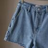 Summer 2025 Korean Style Women's Denim Cargo Shorts - Straight Leg, Versatile A-line