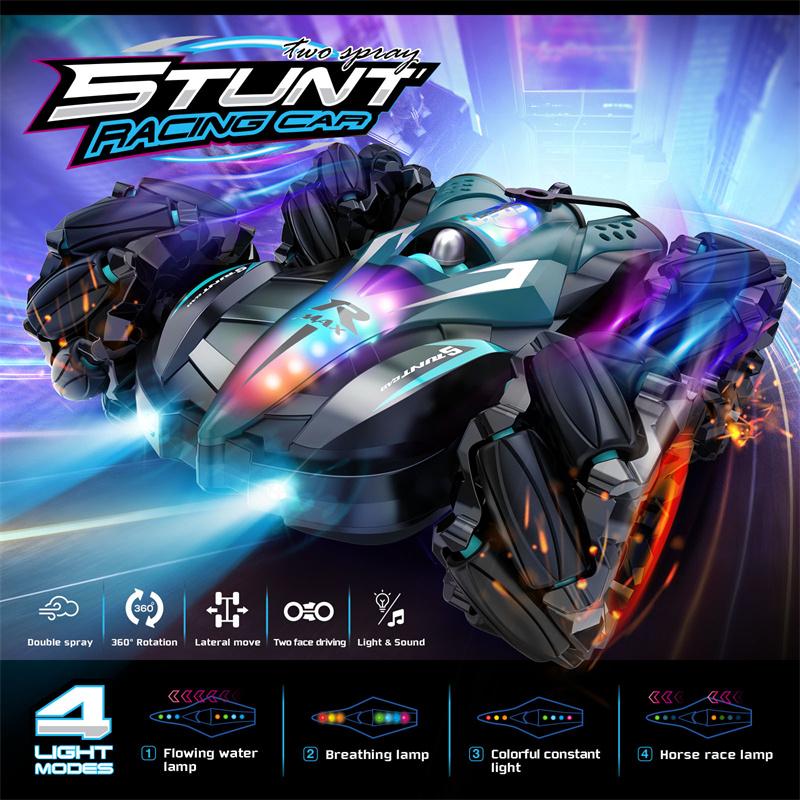 Gesture-Control F1 Spray-Drift Racer, 2.4Ghz Remote Control Stunt Car, Music-Synced Led Stunt Car Toy For Kids