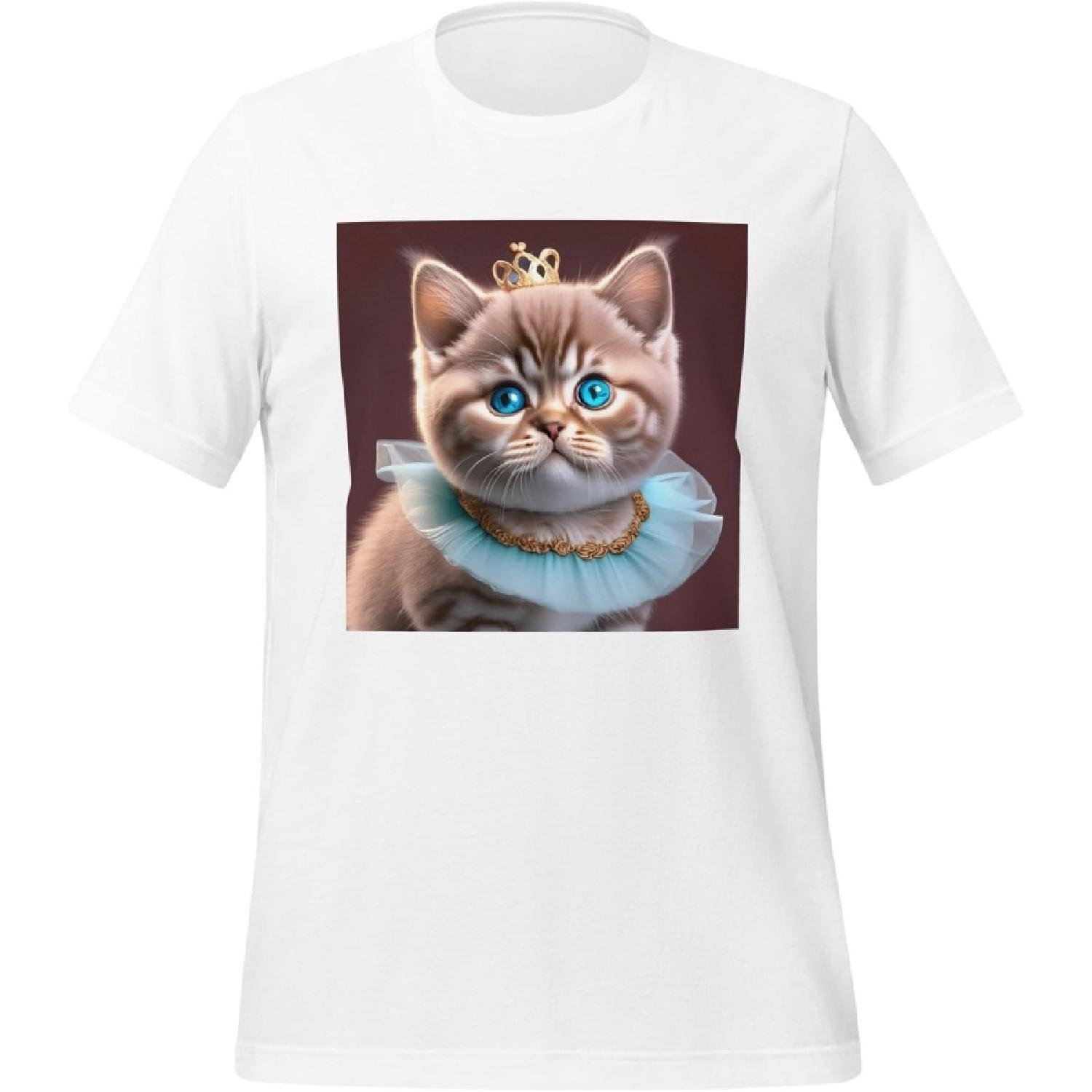 British Shorthair Kitten Princess Outfit Cat Lovers Pet Owners Unisex t-Shirt S