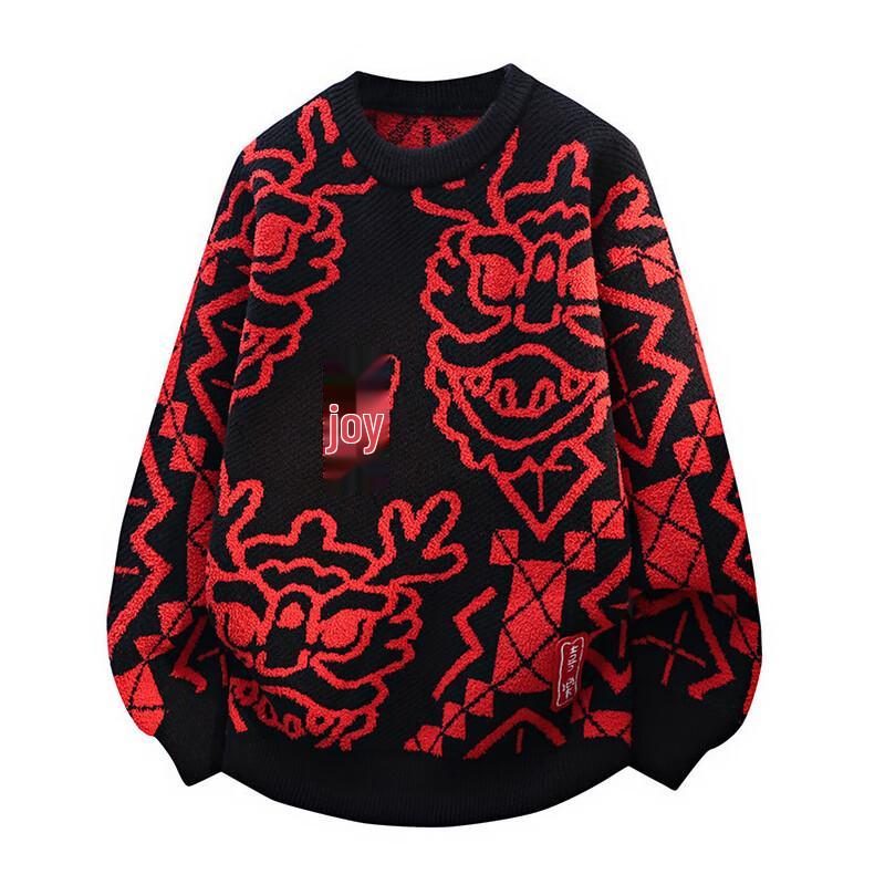 Guochao Festlicher Jacquard-Pullover für Herren