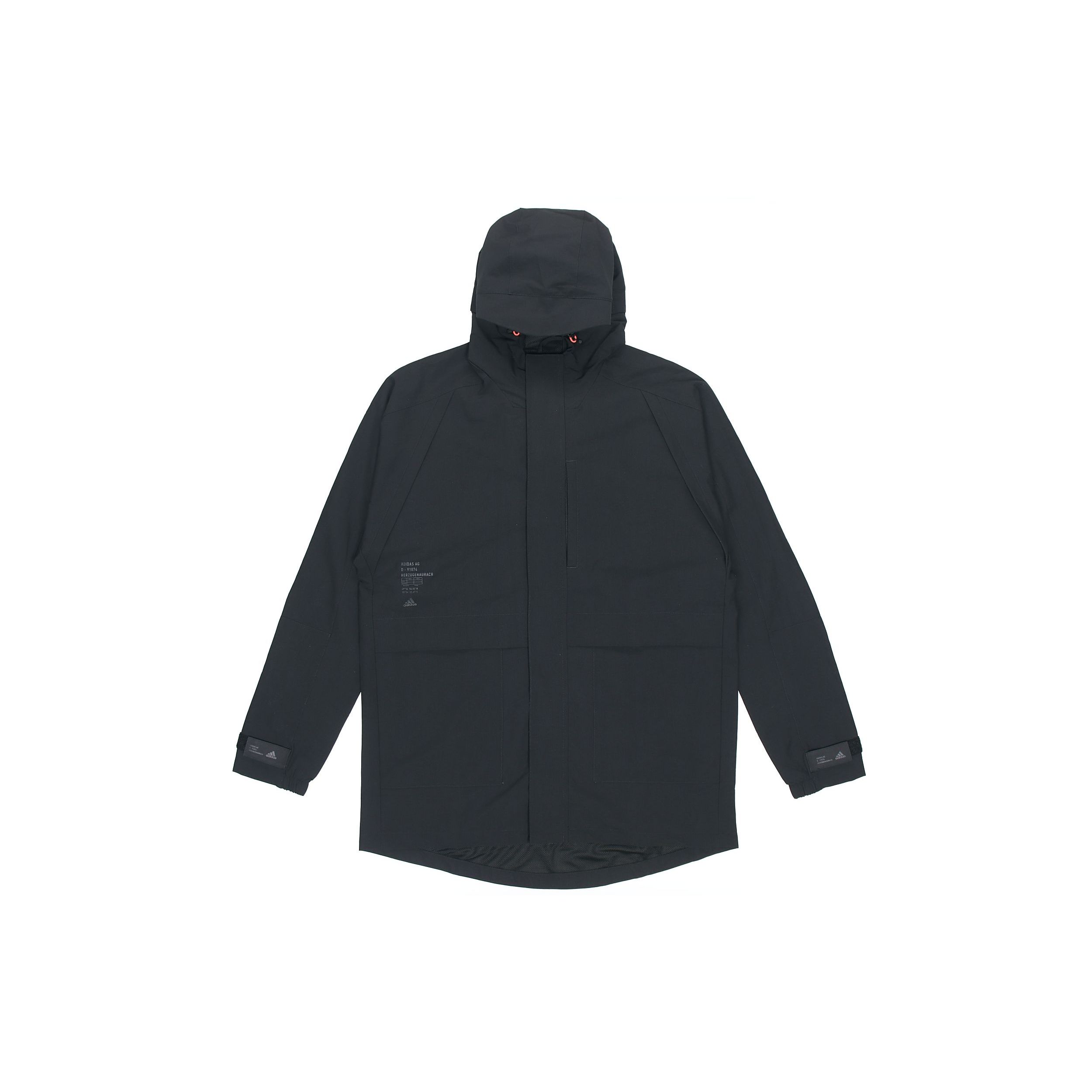 adidas Men s TH Parkar Hooded Windbreaker Jacket Black GF4018 S