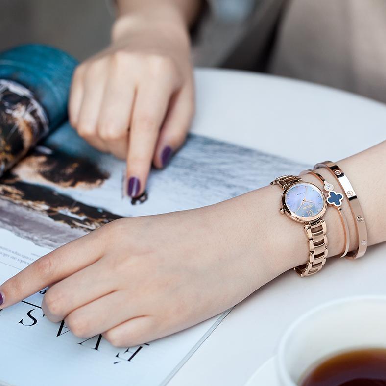 CITIZEN Flower Language Feng Yin Collection Light Powered Quartz Movement Stainless Steel Strap EM0533-82Y