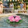 Lotus Zonnefontein Drijvende Lotus Vogelbadfontein Op Zonne-energie Werkende Fontein met Verwisselbare Spuitkoppen voor Tuinvijver Terras Tuin Decoratie