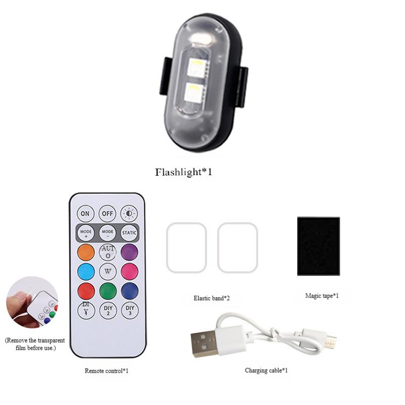 Luzes de Aviso Sem Fio para Aeronaves Leves, Aviões, Helicópteros, Luzes Estroboscópicas LED RGB para Aeronaves, Luzes de Motocicleta, Posição de Flash LED