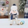 Christmas Blue Series Snowman Cloth Retractable Dolls Decoration for Tree Ornaments Santa Figurine Xmas Gifts Craft Home Decor