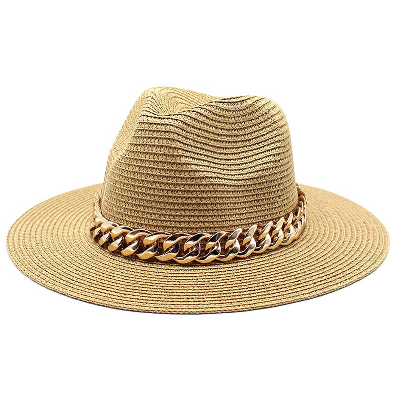 Internet Celebrity Chain Jazz Straw Hat Casual Versatile Sun Hat Travel Vacation Straw Hat Sun Hat Sun Hat