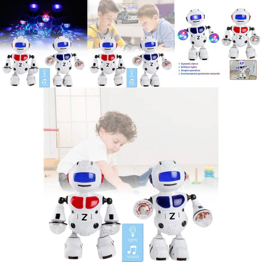 Interactive Musical Dancing Robot Drum Toy For Kids With Colorful Lights And Sounds