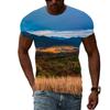 Letní Nové 3D Vzor Moře Mraků pánské tričko Módní Ležérní Potisk Trendová trička Osobnostní Pohledná grafická trička