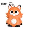 Cute Keyring Accessory 3D Printed Animals Fidget Clicker Keychain, Anxiety Stress Relief Animal Keychain Sensory Toy, Cartoon Charm for Backpack,
