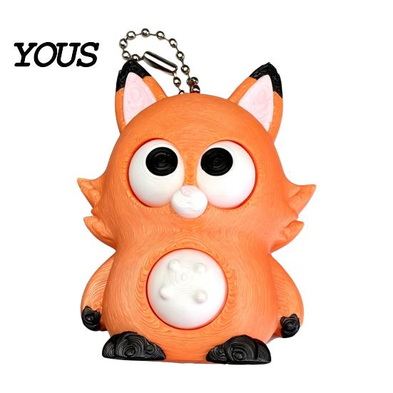 Cute Keyring Accessory 3D Printed Animals Fidget Clicker Keychain, Anxiety Stress Relief Animal Keychain Sensory Toy, Cartoon Charm for Backpack,