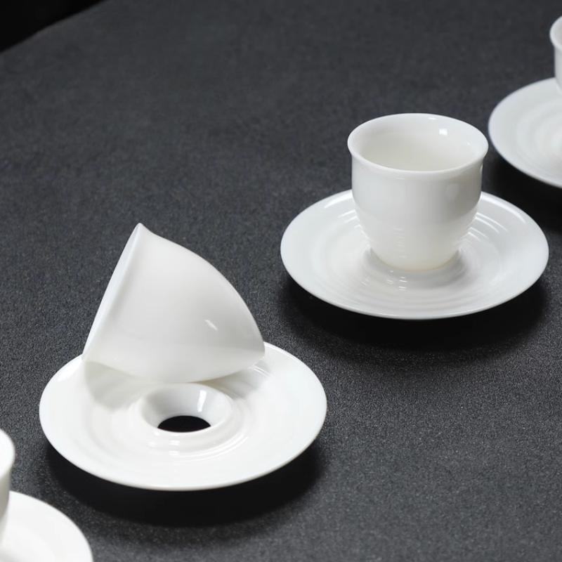 Hat Cup Lamb Jade Porcelain Tea Cup Sketch Tea Cup Master Cup Ceramic Kung Fu Tea Set White Porcelain Water Drop Gratitude Cup