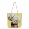 Flower Woman Print Thick Rope Single-shoulder Beach Bag 7213