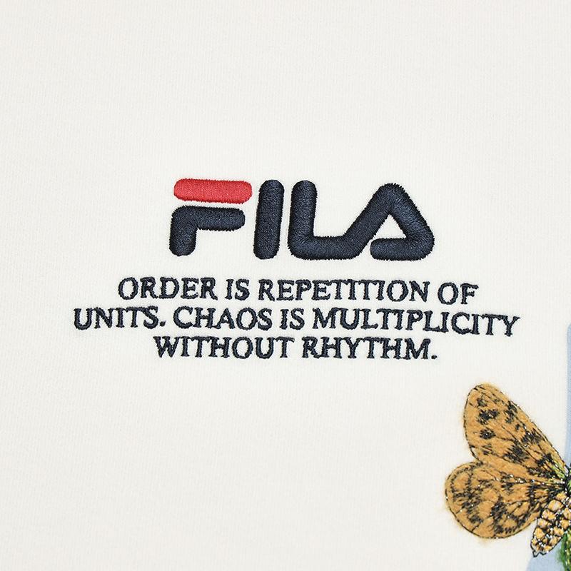 FILA Heritage Casual Hooded Pullover Long Sleeve Sweatshirt Women sweatshirt F11W548229F-IV