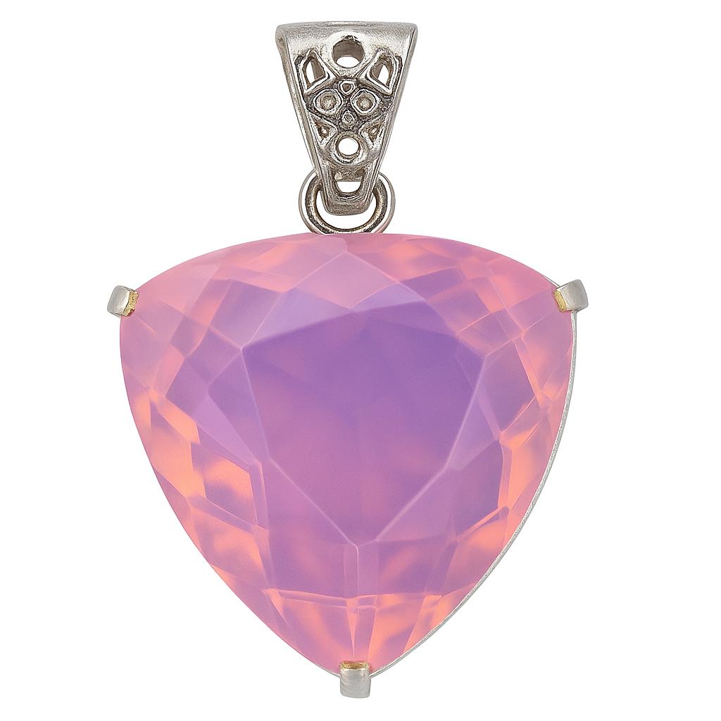 925 Sterling Silver 76.9 Ct A Grade Opal Multicolor CERTIFIED Gems Pendant AI-75-NS