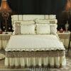 Luxury Quilted Bed Skirt Soft Thicken Bedspread 1pc Lace Edge Not Including Pillowcase