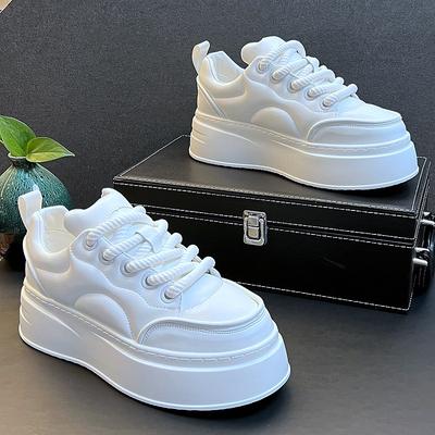 Scarpe Casuali Estive con Zeppa da Uomo Scarpe da Skate Bianche per Giovani Studenti Sneakers di Alta Qualità a Suola Morbida Scarpa Vulcanizzata da Uomo