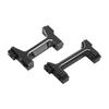 Aluminum Front and Rear Bumper Mounts Set RC Bumper Mount for TRX4M 1 18 RC Crawler Black