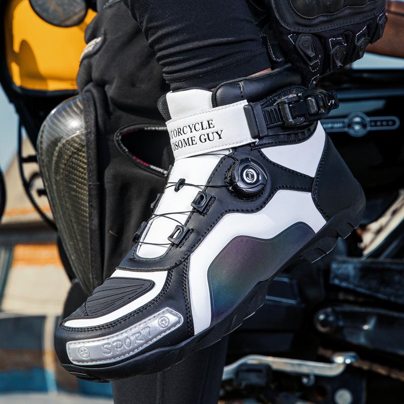 Wear Resistant Riding Motorcycle Shoes Men's Women's Off-road Racing Couple Travel Commuting Knight Boots