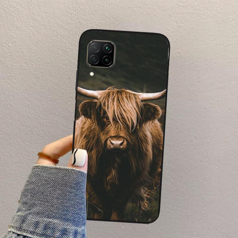 Hochlandkuh Tier Für Huawei Nova Y73 Y72 Y61 Y91 Y70 Y60 Y90 12s 12i 11i 8i 9 10 SE P30 P40 Lite P60 Pro Hülle