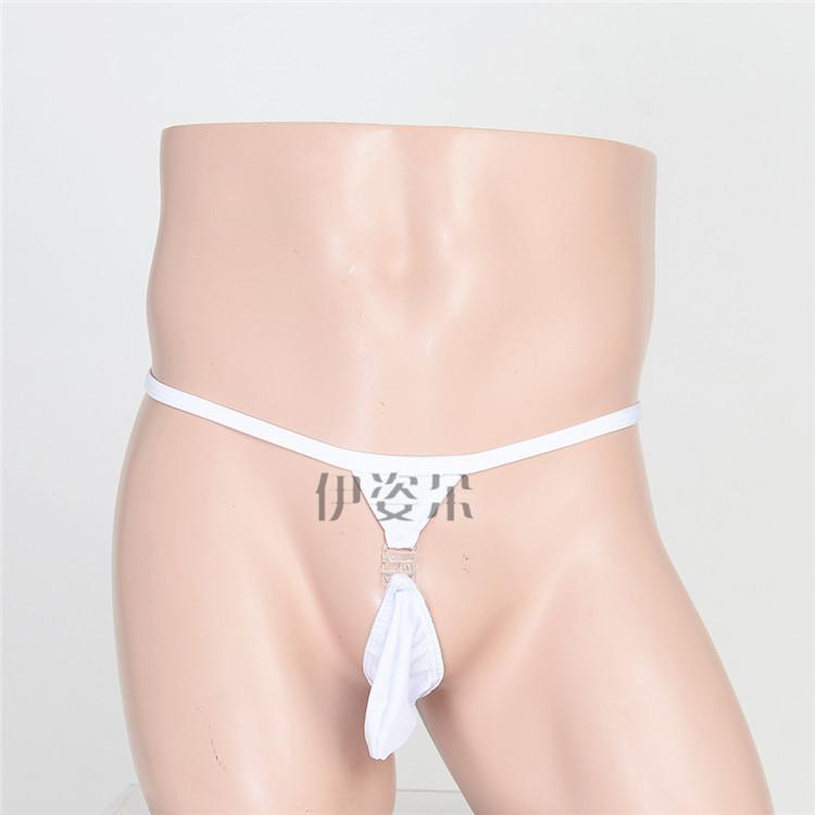 Hot-selling New Sexy Dew PP Men's T-pants, Black Sex Fun Elastic Sex Fun Thong Low-rise Men's Thong