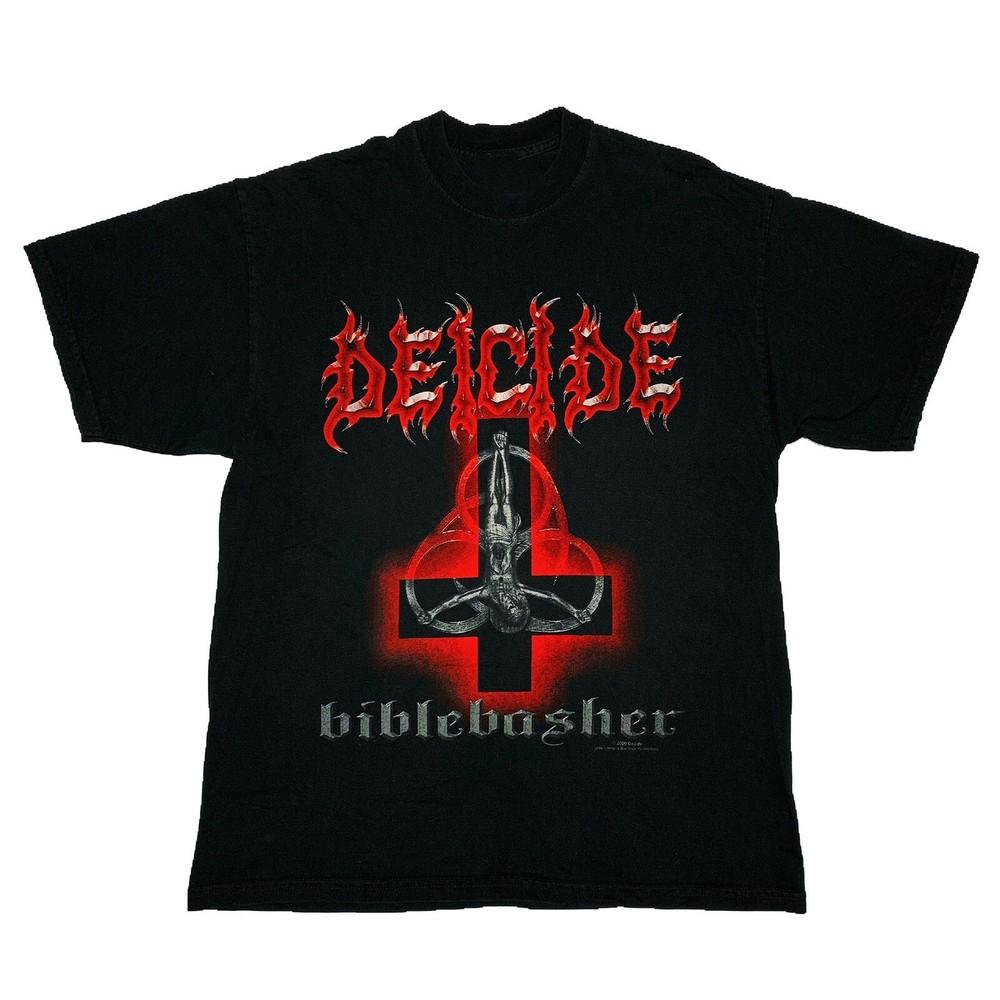 

Vintage Deicide Band Bible Basher Cotton Black S-5XL T-Shirt AA352 Unisex T-Shirt XXXXL