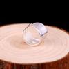 Beautiful S925 Pure Silver Ring For Women Trendy Minimalist Wide Band Design