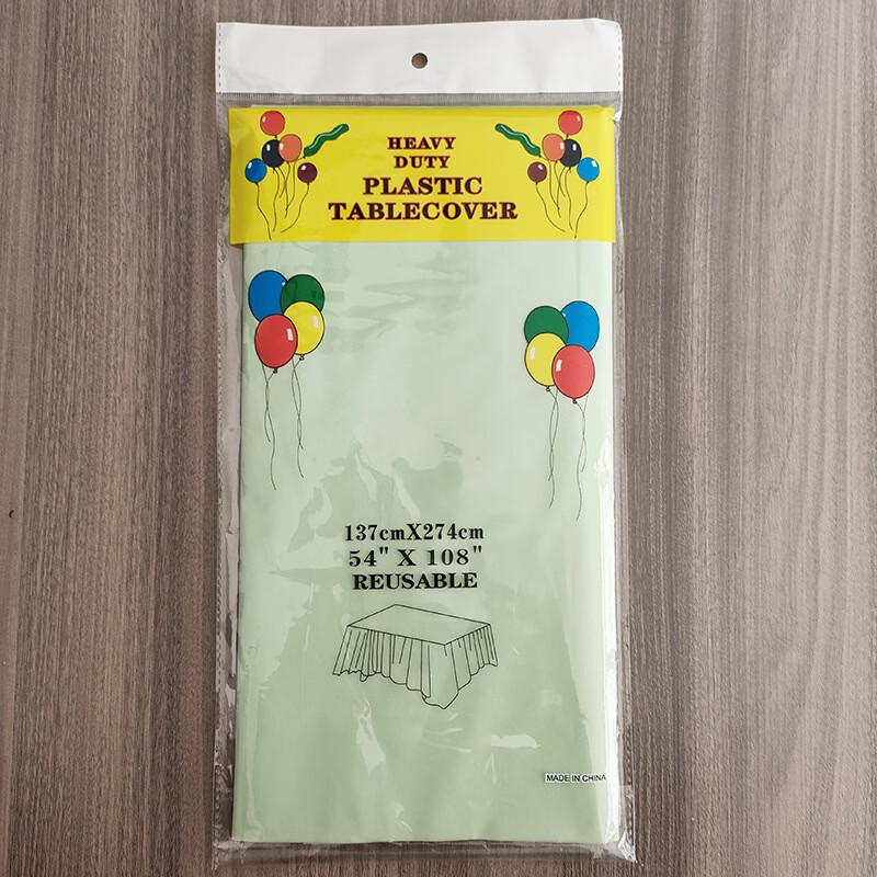 

Bean Green Disposable Plastic Tablecloth