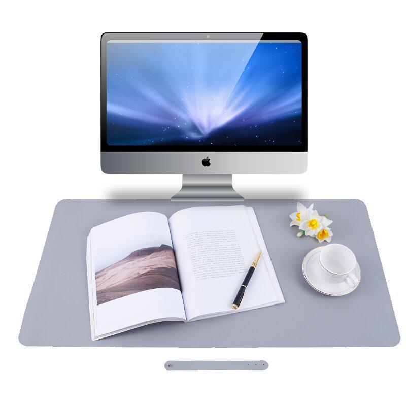 Extra Large Non-Slip Leather Mouse Pad - Stain-Resistant Computer Desk Mat with Pattern Logo