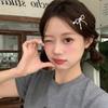 Cute Metal Bow Heart Crystal Hair Clip – Bangs & Flyaway Clamp for Twin Tails Hairstyle, Viral Influencer Style Hair Accessories