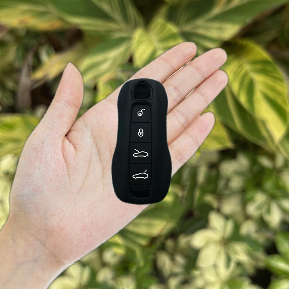 Silicone Car Key Case for Porsche Panamera Macan Cayenne 92A Boxster Carrera Cayman 911 981 991 918 Rubber Remote Cover Shell