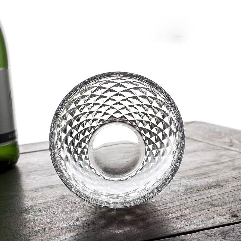 320ml Diamond Household Thickened Water Cup Hotel Wine Glass Juice Glass Beer Glass Glass Cup Camping Equipment Glass Cup Gift