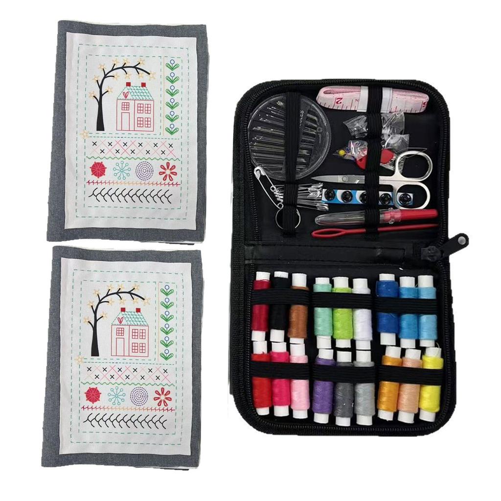 DIY Embroidery Stitch Book Hand Sewing Guide for Beginners Cross Stitch Patterns Needlework Tutorial with Sampler Templates