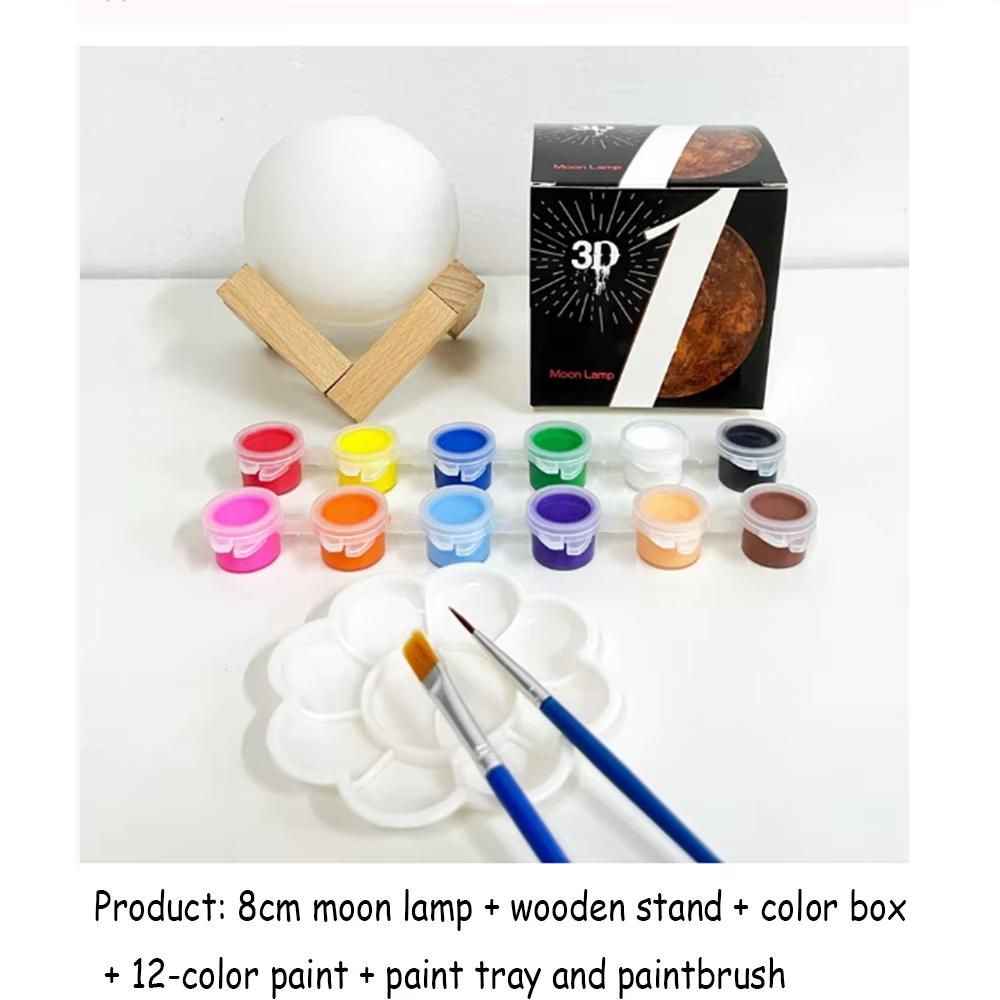 Newest DIY Planet Lamp 3D Moon Galaxy Creative Night Light Art Painting Graffiti Birthday Gifts Bedroom Living Room Decoration