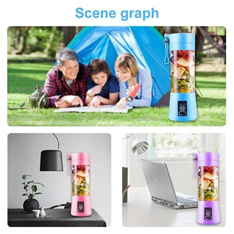 380ml Travel Portable Blender Electric USB Mini Juicer Blender For Shakes Smoothies Great for Mixing Lightweight Ffor Kitchen