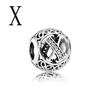 2022 New Openwork A -Z Letter Charm Diy Fine Beads Fit Original Fashion Charms Silver 925 Bracelet Jewelry For Women Men D009