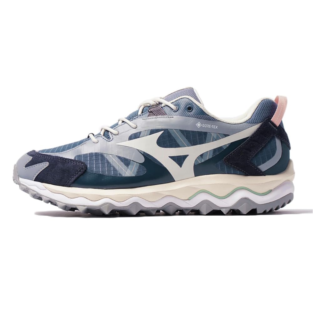 Mizuno Wave Mujin TL GTX Casual Navy Gray Sports Sneakers for Everyday Wear X Size and Shoes, (D1GA221707), Waterproof, (Navy Gray, 23.0, Men's