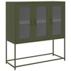 Sideboard Olive Green 100.5 x 39 x 107 cm Cold Rolled Steel