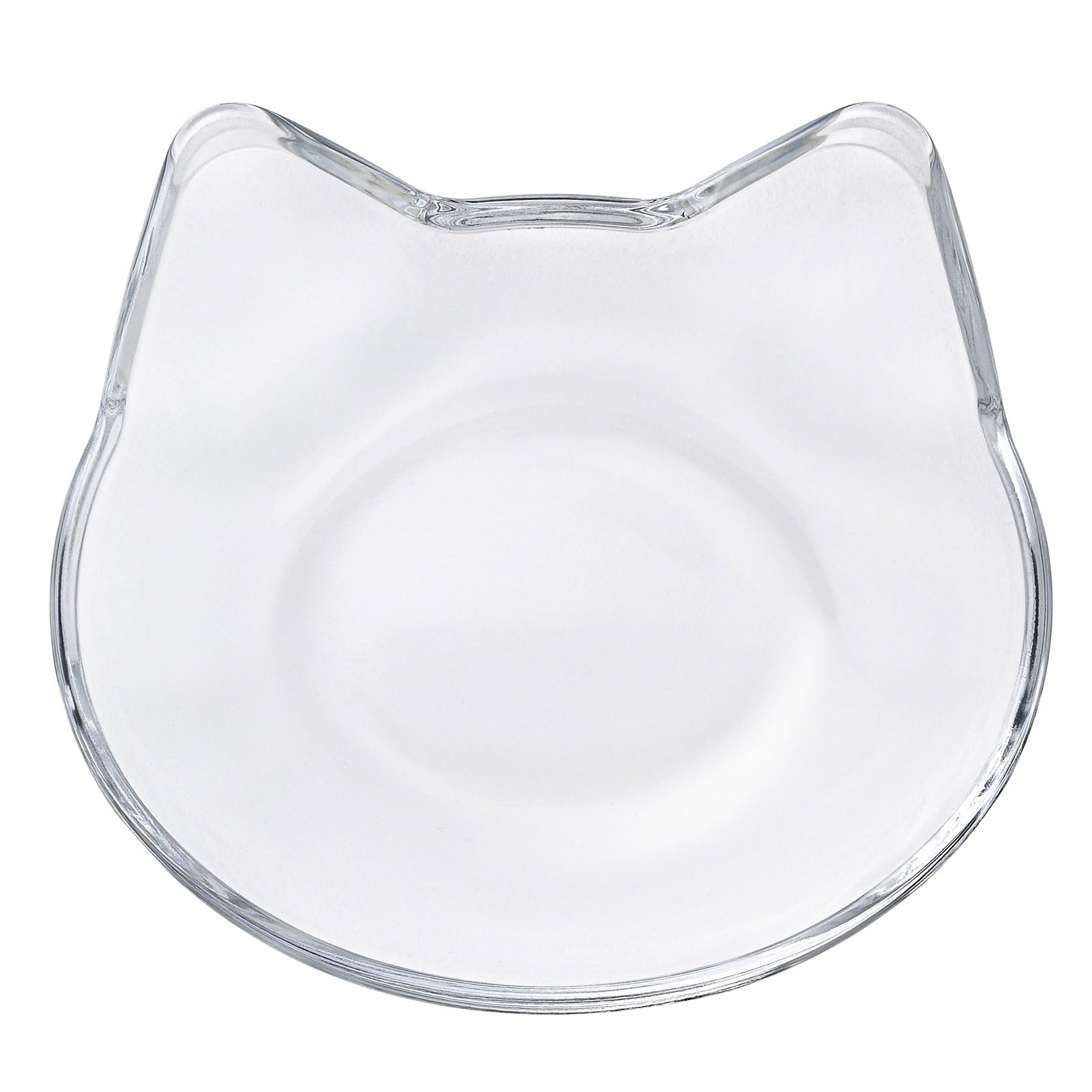 

Aderia (ADERIA) Cat Small Plate, Clear, Made in Japan, Soy Sauce Dish, Stylish and Cute Side Plate, Plate, Design Motif, Glass, Japanese Sweets, Gift