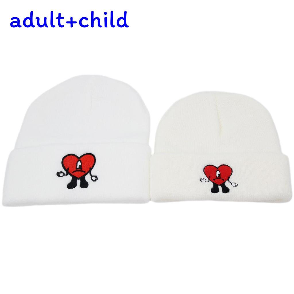 Bad Bunny Winter Knit Cap For Children And Adults Windproof Insulated Beanie With Round Crown