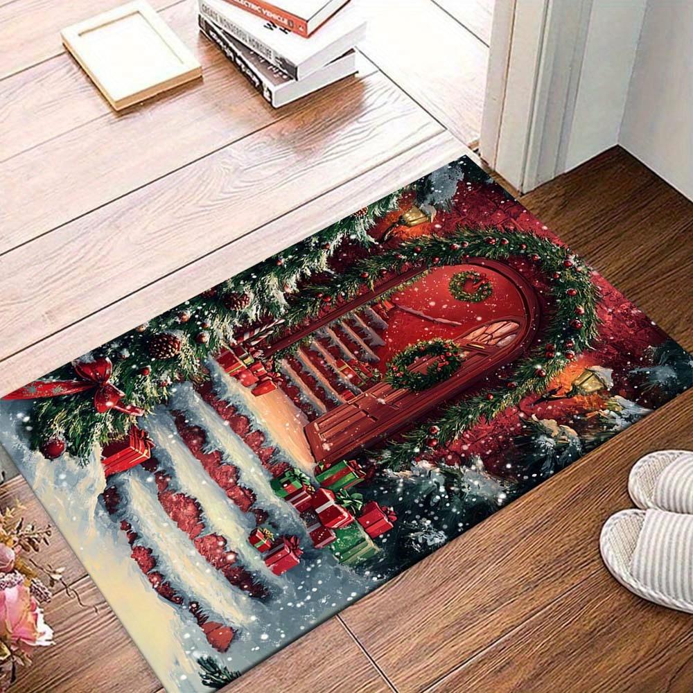

1pc Road To The Christmas Party Area Rug, Slip-Resistant, Easy-Clean, Stain-Resistant, Perfect for Cozy Living Rooms, Bedrooms, Kitchens, Of 60cm by 90cm