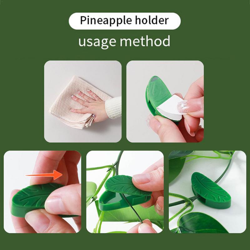 Vine Clips 8 PCS Garden Stake Clips Invisible Self Adhesive Leaf Shape Plant Vine Traction Sticker For Climbing Plant Fixing