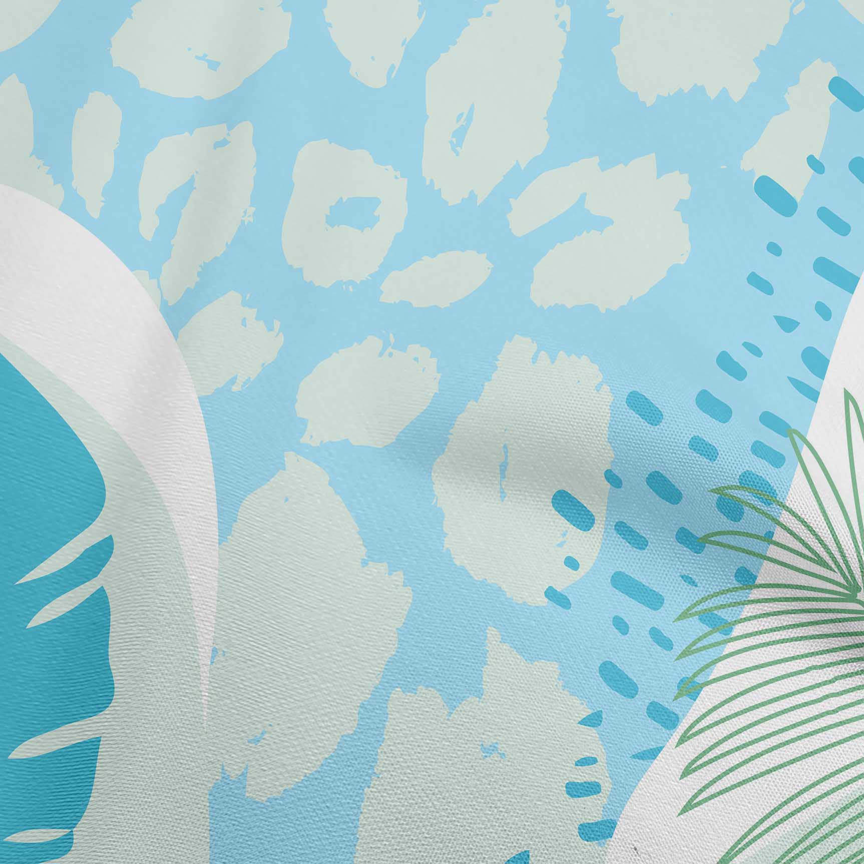 

Тканина oneOone Cotton Flex Темно-зелена тканина з абстрактним тропічним листям Тканина для пошиття тканини для рукоділля з принтом у дворі 40 дюймів 42 Inch Wide - Viscose Chiffon бірюзовий колір синій