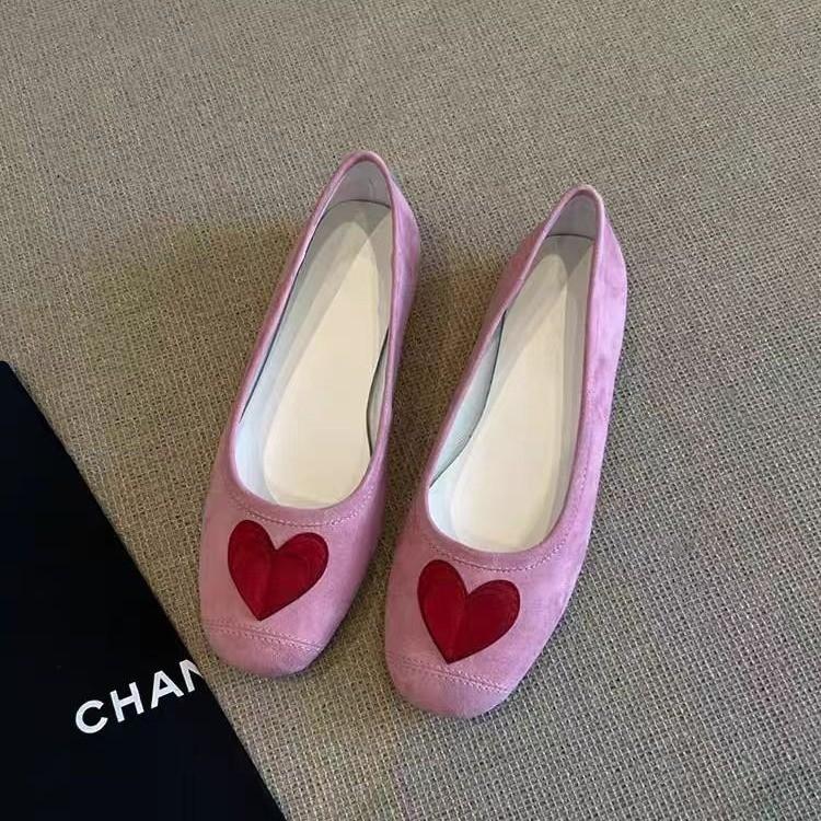 Single Shoes Women's 2025 Spring and Summer New Korean Version Flat Bottom Square Head Lazy Casual Shallow Mouth Doudou Shoes Small Fragrant Style