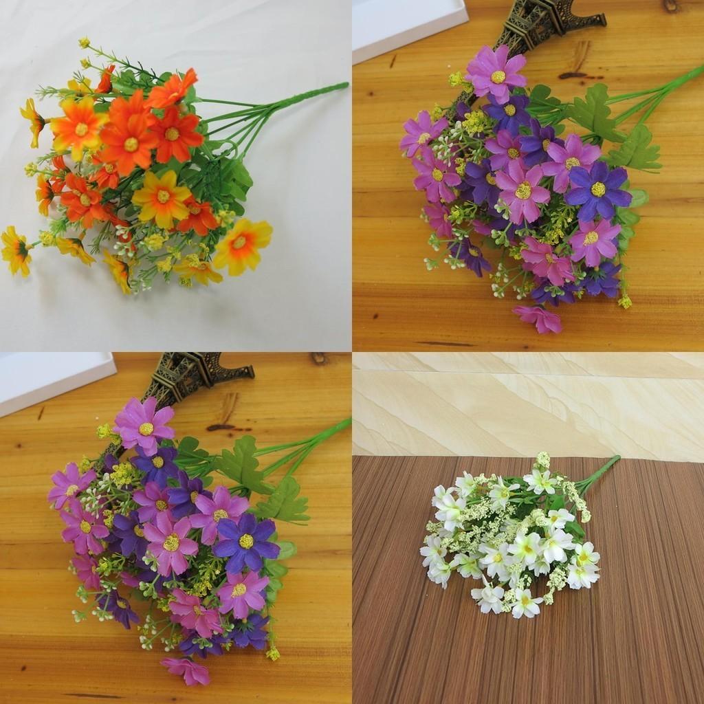 Stunning 28-head Artificial Chrysanthemum Daisy Bouquet For Weddings And Events