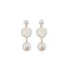 Natural freshwater pearl rose earrings s911 silver needle French retro light luxury high-end flower long earrings
