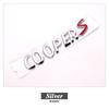 3D ABS Chrome Black  Cooper S Emblem Letters Car Rear Trunk Badge Self-adhesive Sticker Accessories