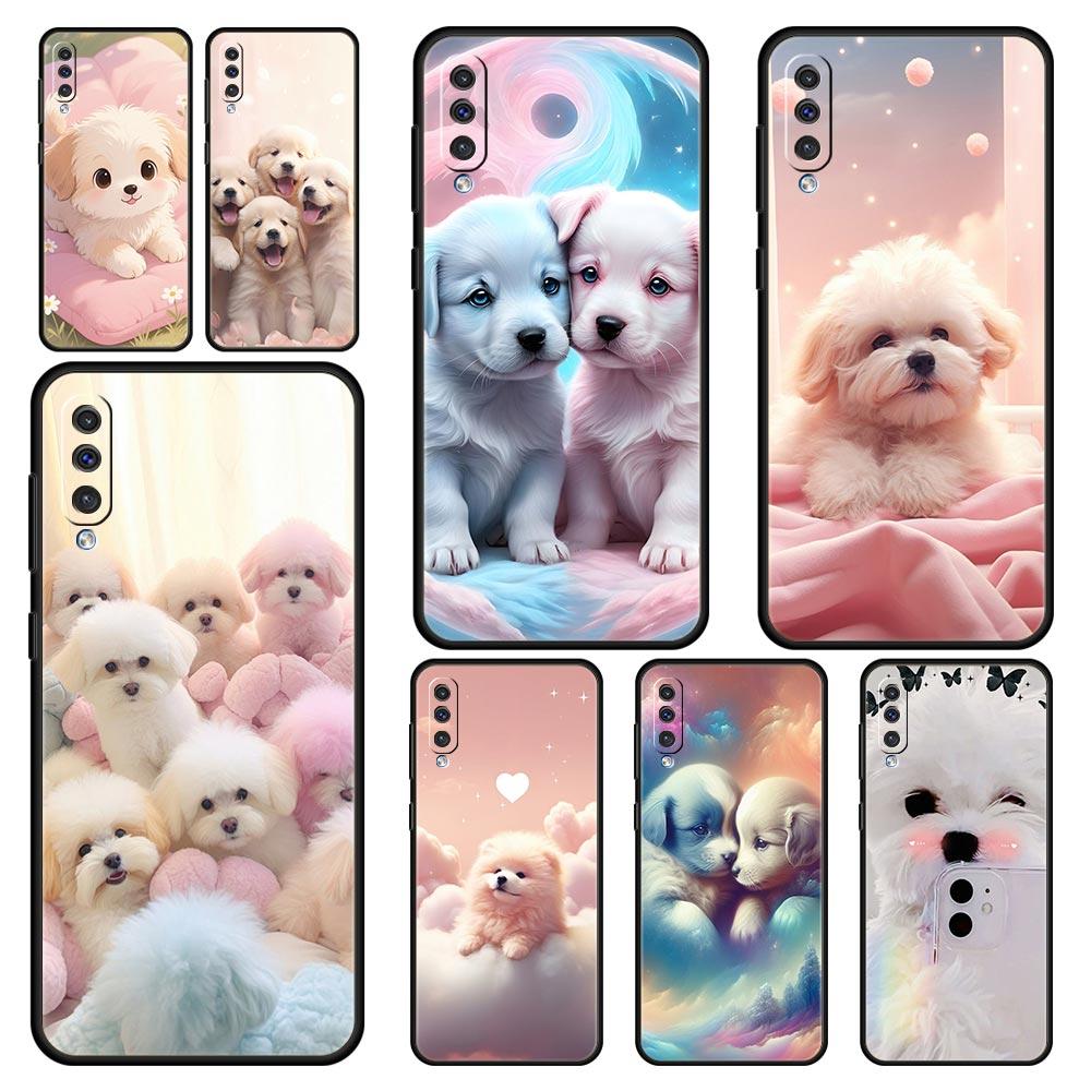 Cute Little Dog Phone Case for Samsung Galaxy A56 A54 A42 A36 A34 A26 A24 A16 A14 A12 A06 A50 A52 A10 5G Soft TPU Shell Fundas