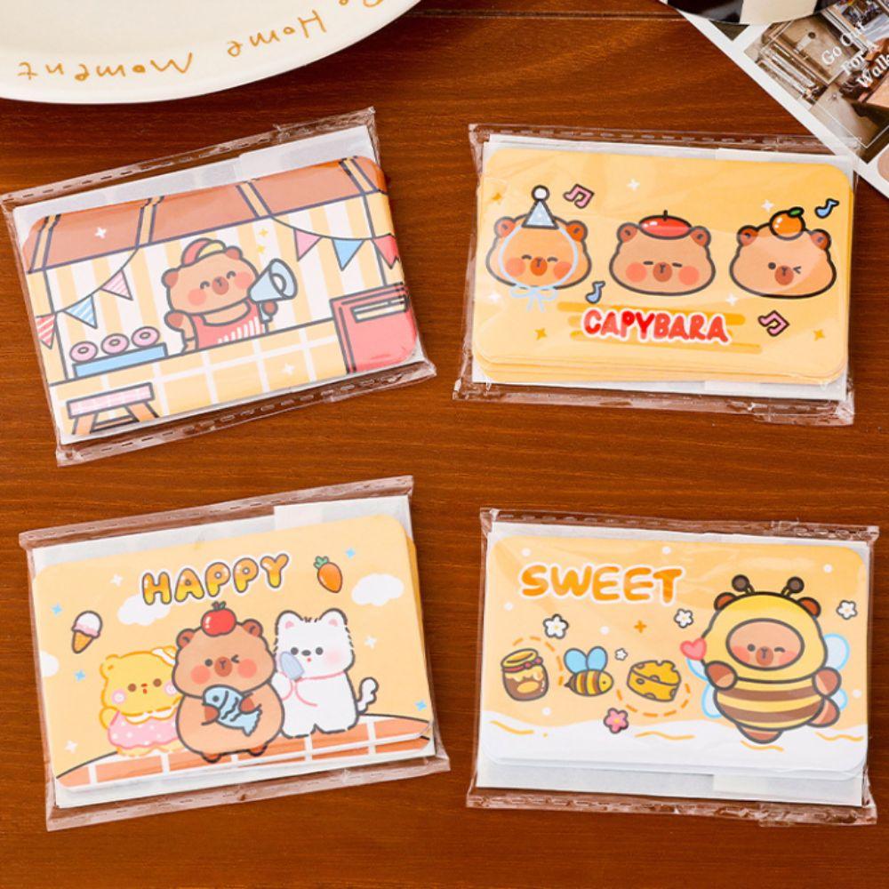 10Pcs Anniversary Vouchers Tickets Capybara Surprise Lucky Cards Scratch-off Cards  Decoration