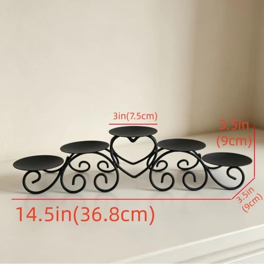 Minimalist Metal Heart Shaped Candle Holder Wrought Iron Candle Holder Ornament Candlelight Dinner