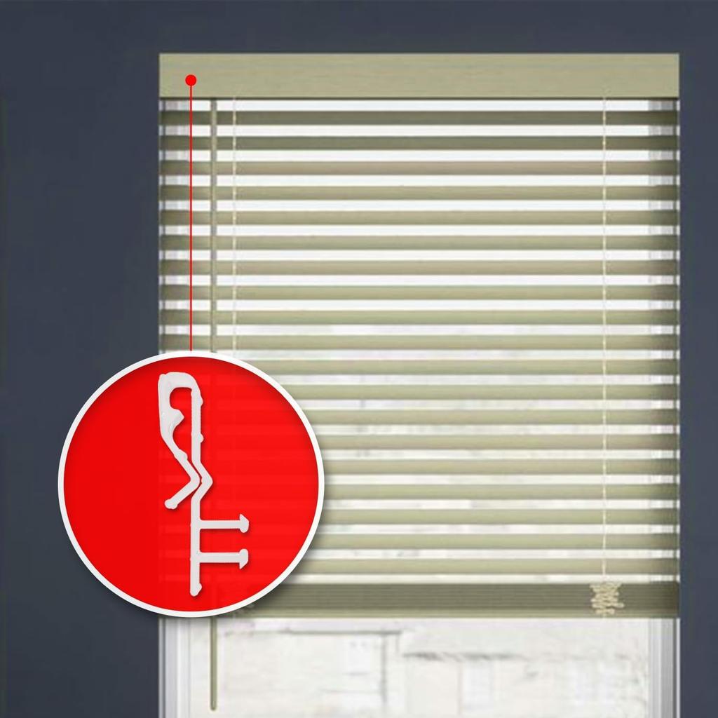 Amazing Drapery Hardware 2" Clear Hidden Valance Clips - Durable Plastic Brackets for Blinds and Window Shades, 10-Pack